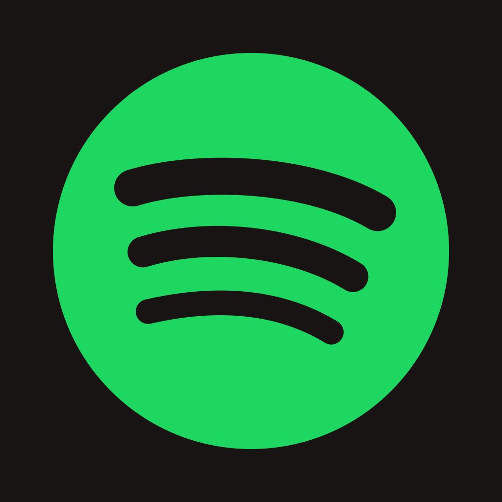 Spotify app logo black